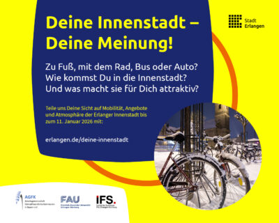 Zum Artikel "Teilnahme am Projekt: Innenstadtmobilität und Attraktivität Erlangen 2025"